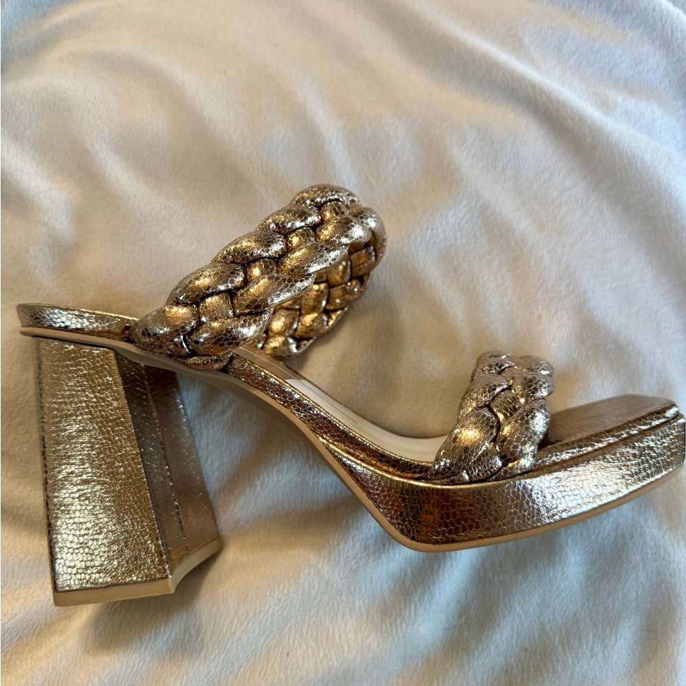 Dolce Vita Metallic Braided Heels